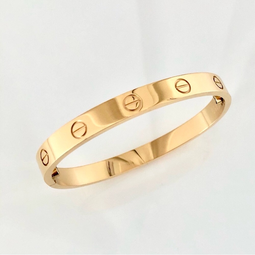 Gold Screw Bracelet Cuff Classic Model - Picture 7 of 9